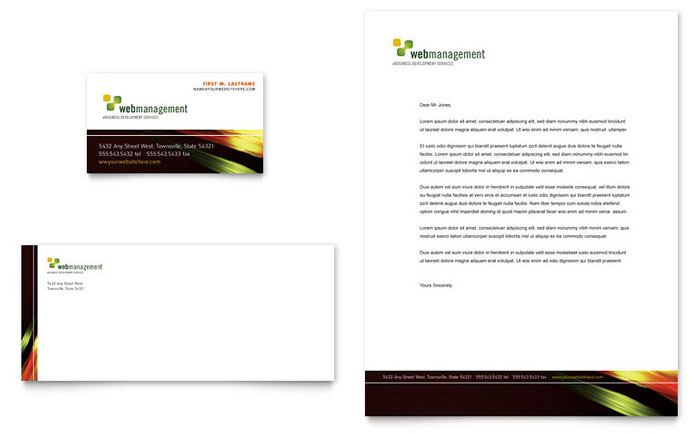 Internet Software - Business Card & Letterhead Template Design