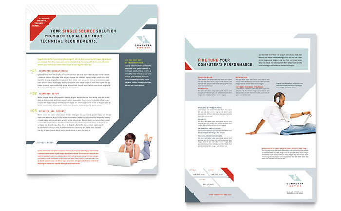 Computer Solutions Datasheet Template Design