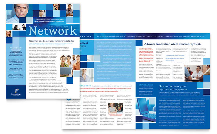 Technology Consulting Newsletter Template Design