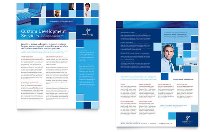 Technology Consulting & IT - Datasheet Template Design