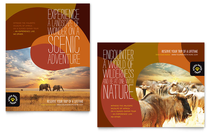 african safari brochure template design make a brochure online for free and print free