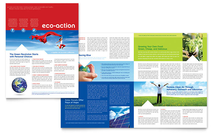 Green Living & Recycling Newsletter Template Design