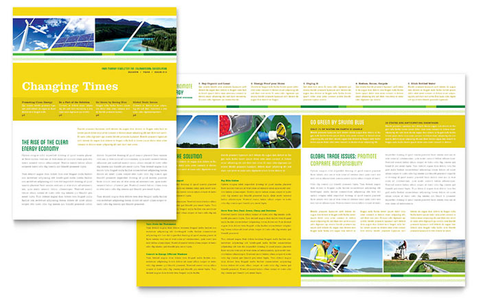 Environmental Conservation - Newsletter Template Design