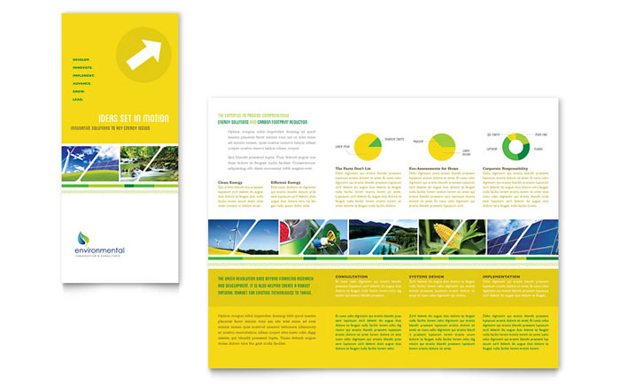 Environmental Conservation - Tri Fold Brochure Template Design