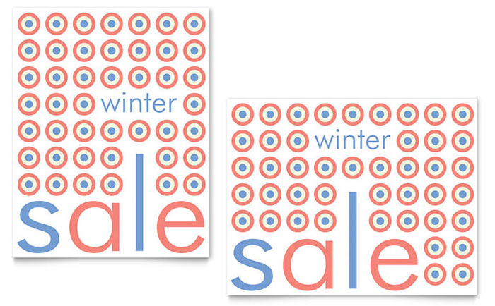 Geometric Winter Color - Sale Poster Template Design