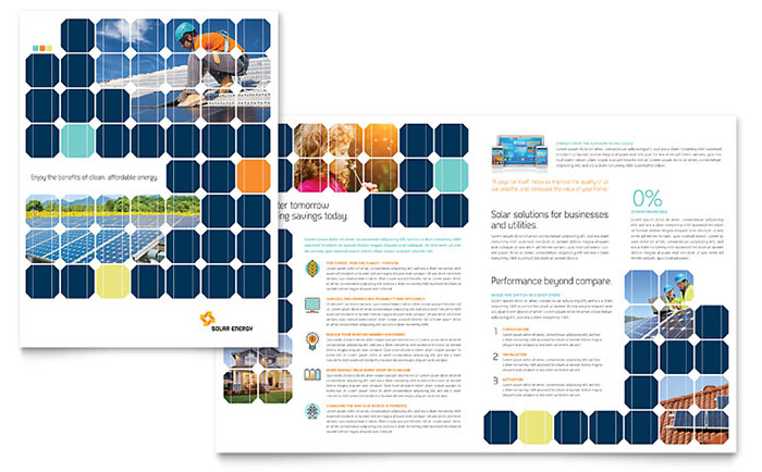 Solar Energy Brochure Template Free