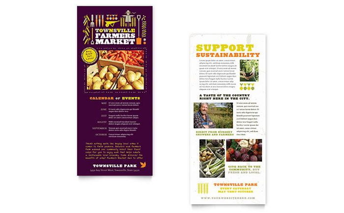Farmers Market - Rack Card Template Design