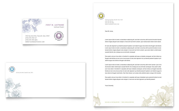 Urban Landscaping - Business Card & Letterhead Template Design