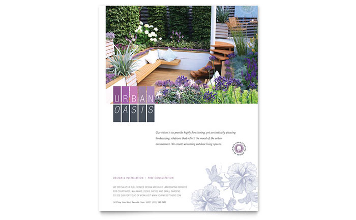 Urban Landscaping - Flyer Template Design
