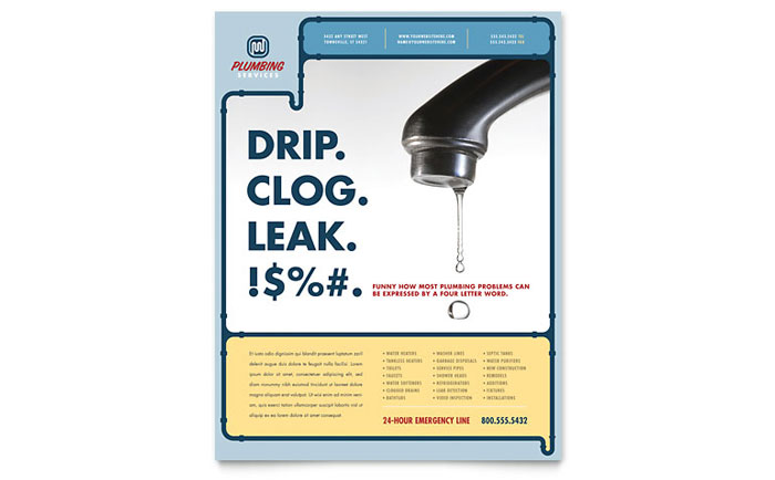 Plumbing Services - Flyer Template Design