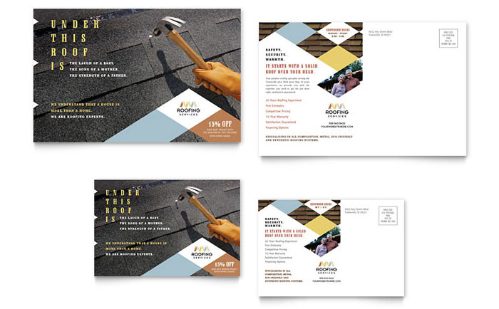 Roofing Contractor Poster Marketing Template