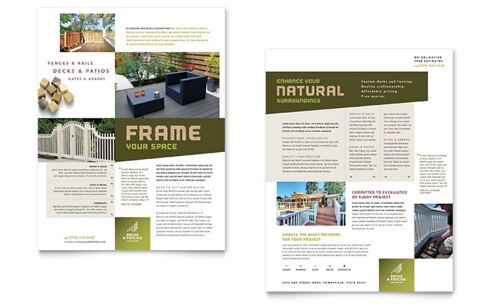 Decks & Fencing - Datasheet Design