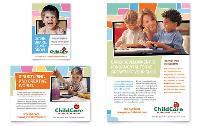 Preschool Kids & Day Care Flyer & Ad