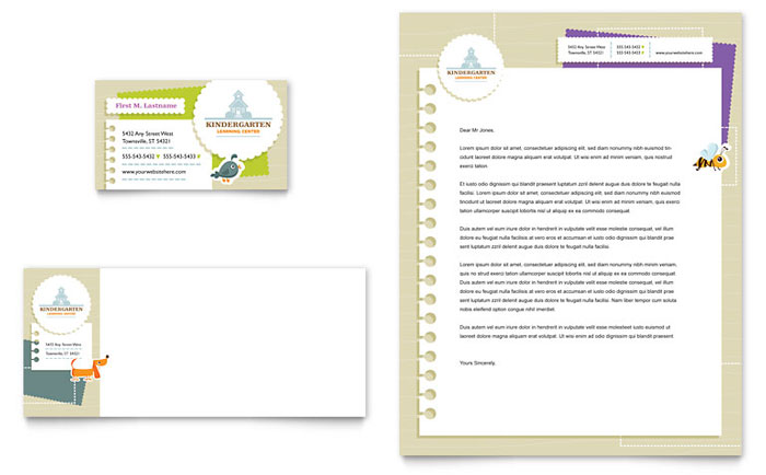 Kindergarten - Business Card & Letterhead Design