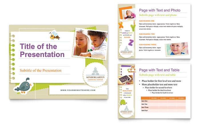 Kindergarten PowerPoint Presentation Template Design