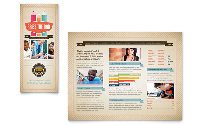 Tutoring School - Brochure Template Design Sample