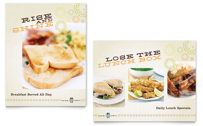 Poster Template Design - Cafe Deli Restaurant