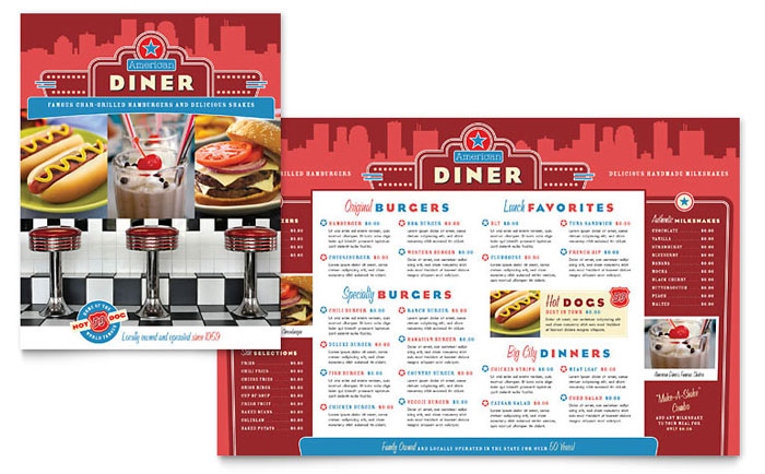 American Diner Restaurant - Business Marketing Templates
