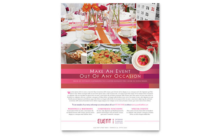 Corporate Event Planner & Caterer - Flyer Template Design
