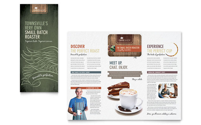 Coffee Shop - Brochure Template Design Sample