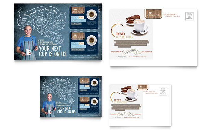 Coffee Shop - Postcard Template Design