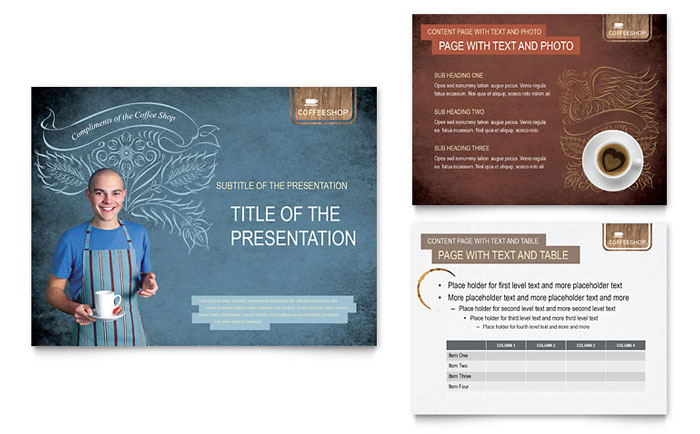 Coffee Shop - PowerPoint Presentation Template Design