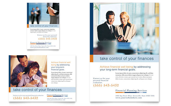 Financial Planning & Consulting - Flyer & Ad Template Design