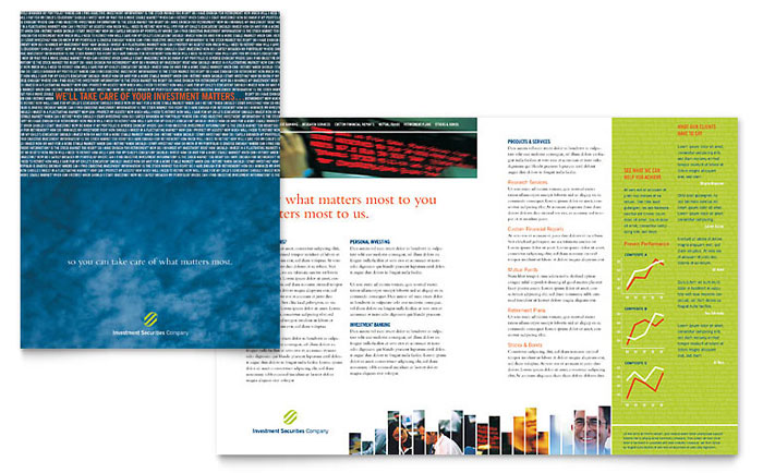 Investment Securities Company - Business Marketing Templates