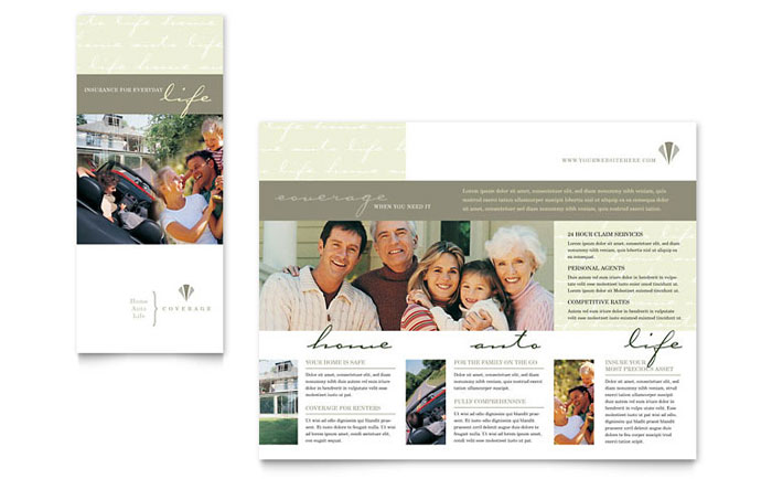 Life & Auto Insurance Company - Business Marketing Templates