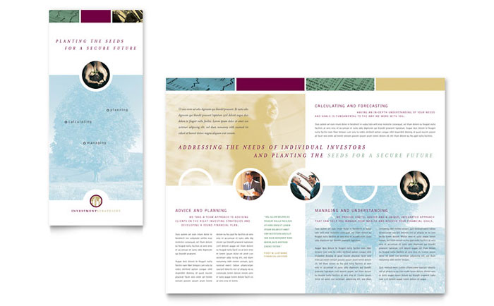 Financial Planning & Consulting Tri Fold Brochure Template Design