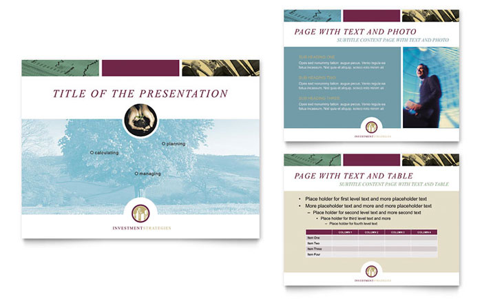 Financial Planning & Consulting PowerPoint Presentation Template Design
