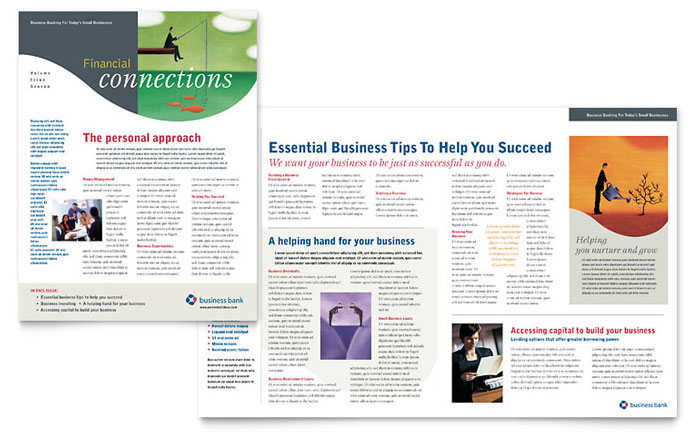 Newsletter Template Design - Business Bank