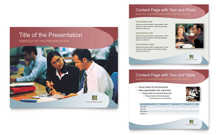 Tax Accounting Services - PowerPoint Presentation Template Design