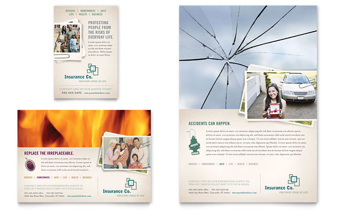 Flyer & Ad Template Design - Life Insurance Company