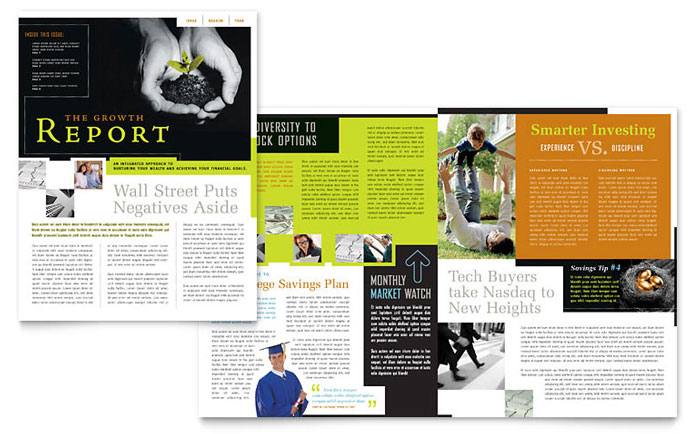 Wealth Management Services - Newsletter Template Design