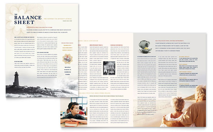 CPA & Tax Accountant Newsletter Template Design
