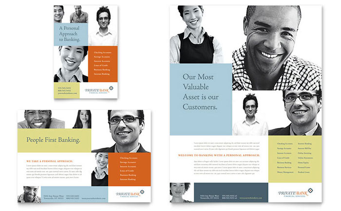 Flyer & Ad Template Design - Private Bank