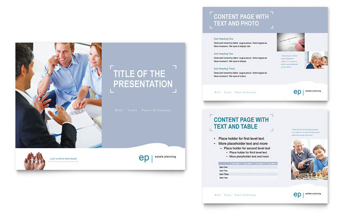 Estate Planning - PowerPoint Presentation Template Design