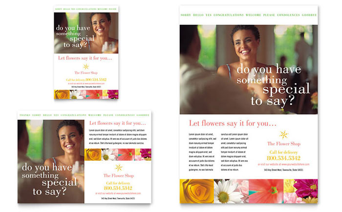 Flyer & Ad Template Design - Florist Shop