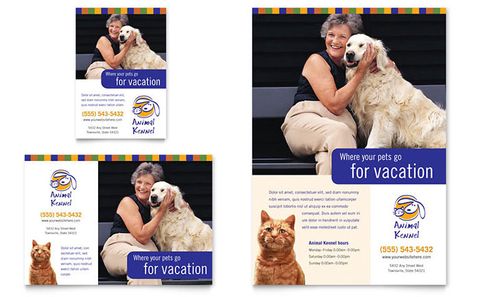Flyer & Ad Template Design - Dog Kennel & Pet Day Care