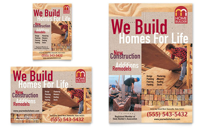 Home Builder & Contractor Flyer & Ad Template Design