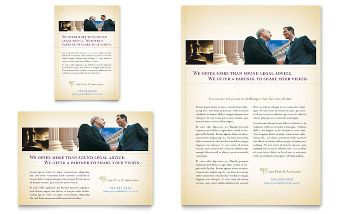 Attorney & Legal Services Flyer & Ad Template Design