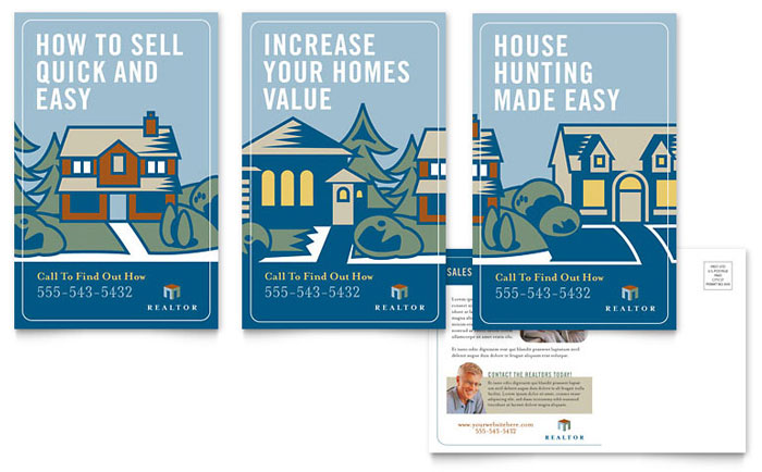Postcard Template Design - Real Estate Agent