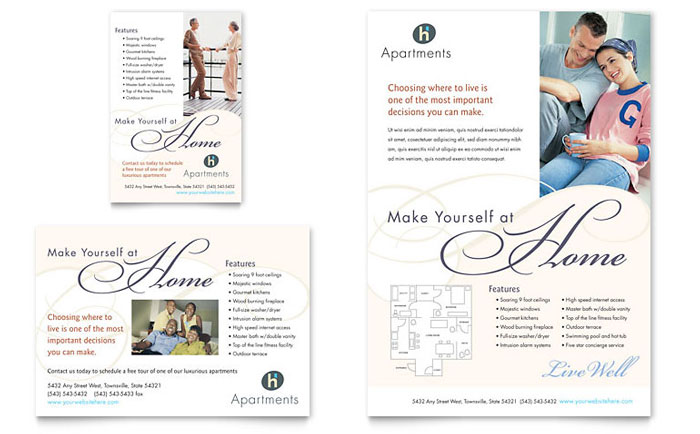 Flyer & Ad Template Design - Apartment Complex