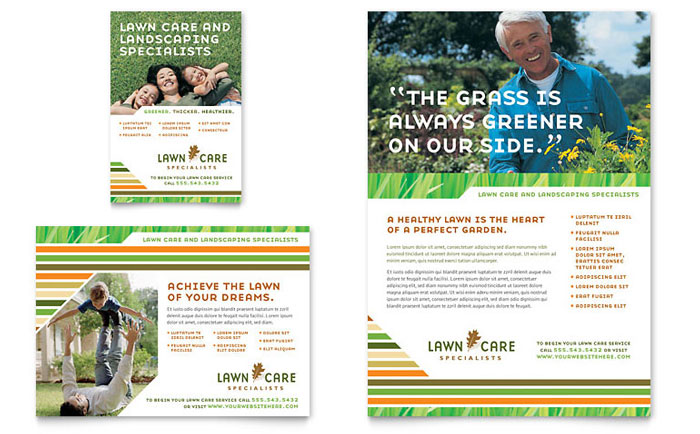 Flyer & Ad Template Design - Lawn Care & Mowing Services