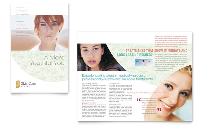Brochure Template Design - Skin Care Center