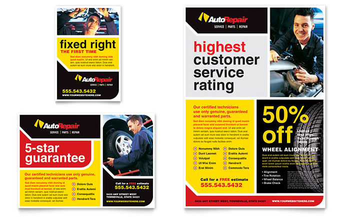 Flyer & Ad Template Design - Auto Repair