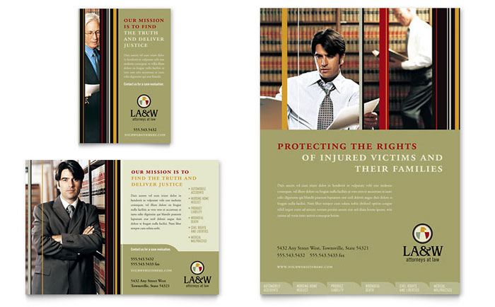 Lawyer & Law Firm Flyer & Ad Template Design