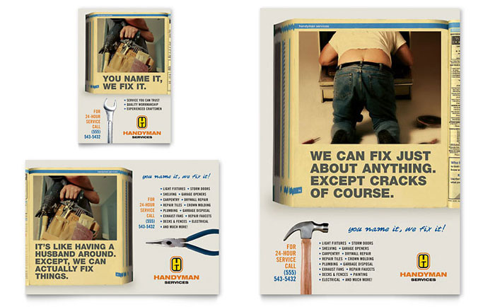 Home Repair Services - Flyer & Ad Template Design