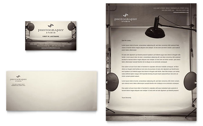 Business Card & Letterhead Template Design - Photography Studio